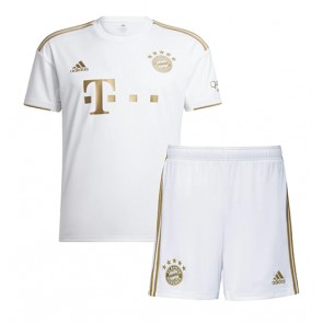 Bayern Munich kläder Barn 2022-23 Bortatröja Kortärmad (+ korta byxor)